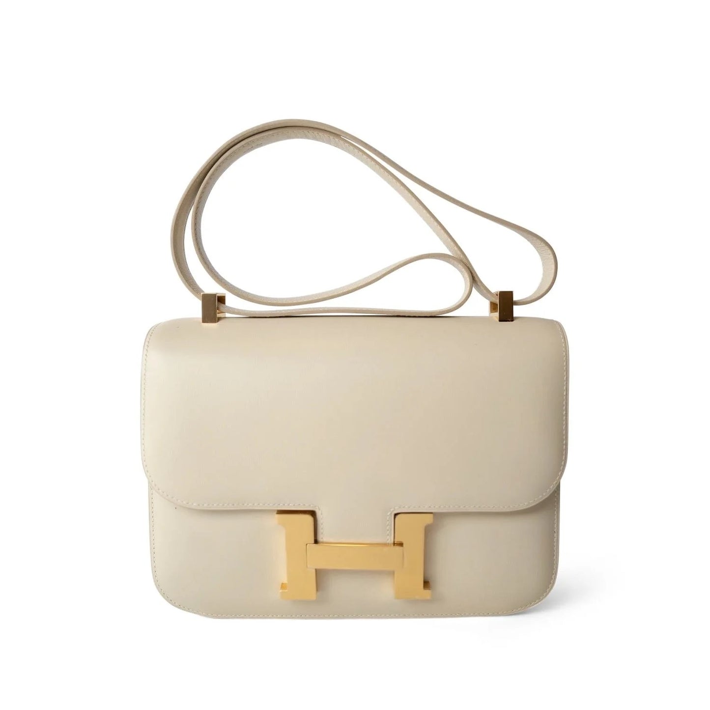 H Constance Bag Beige With Gold H