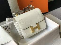 H Constance Bag Beige With Gold H